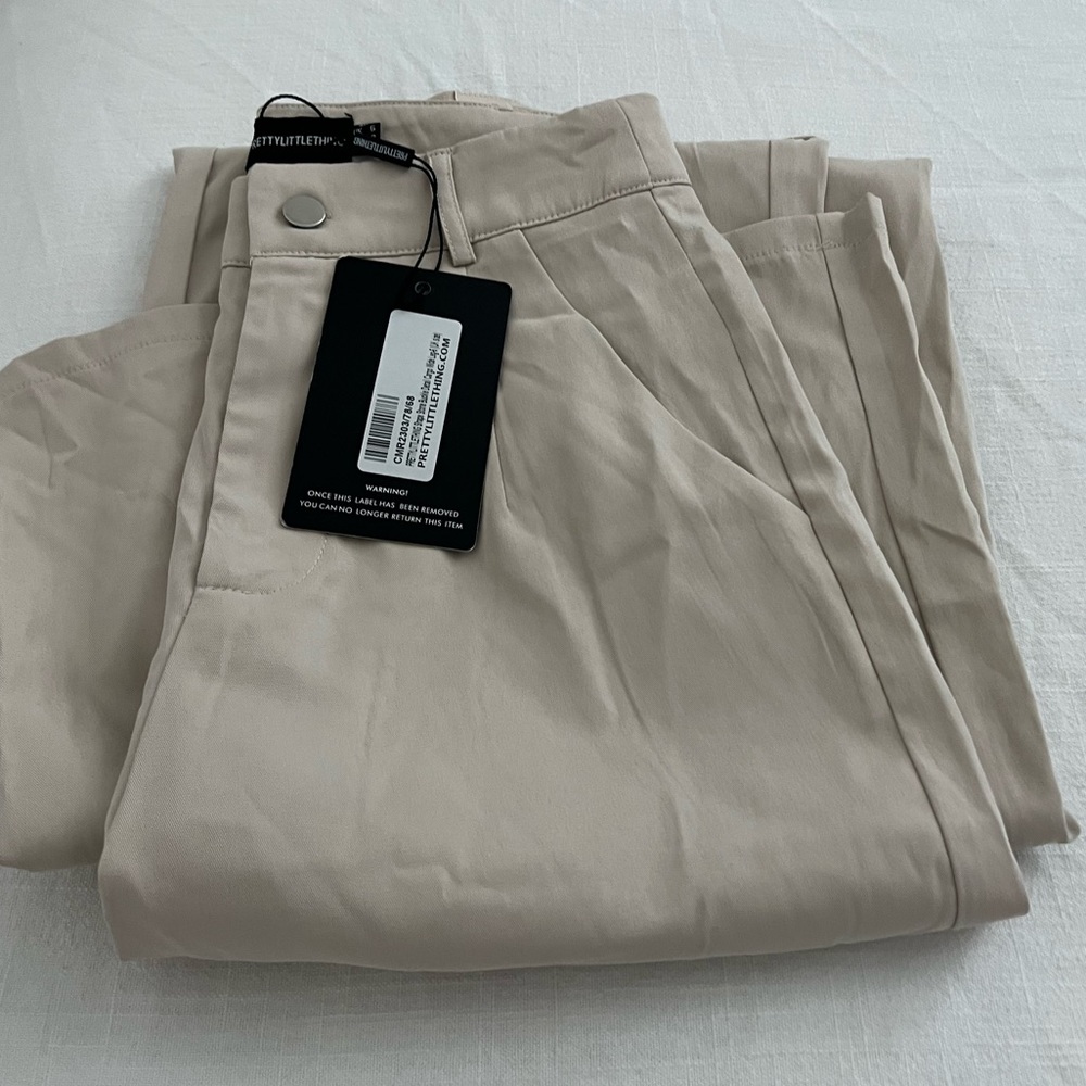 CREAM PRETTYLITTLETHING CARGO FLARE